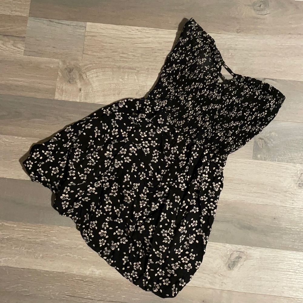 Strapless Floral Summer Dress